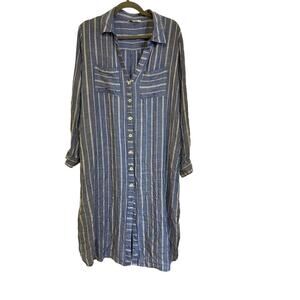 Blue Life Woven Long Striped Dress